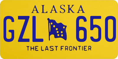 AK license plate GZL650