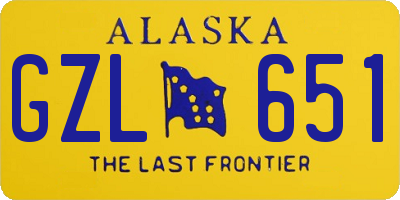 AK license plate GZL651