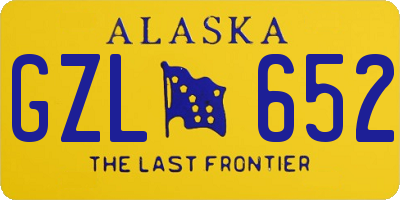 AK license plate GZL652