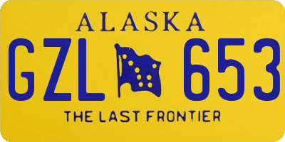 AK license plate GZL653