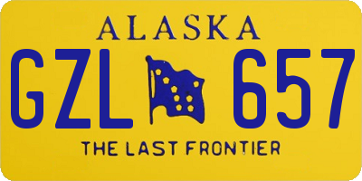 AK license plate GZL657