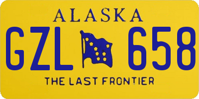 AK license plate GZL658