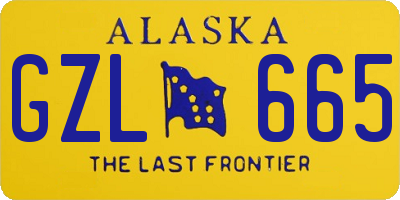 AK license plate GZL665