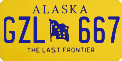 AK license plate GZL667