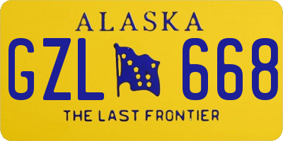 AK license plate GZL668