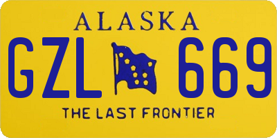 AK license plate GZL669