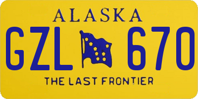 AK license plate GZL670