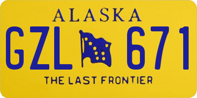 AK license plate GZL671