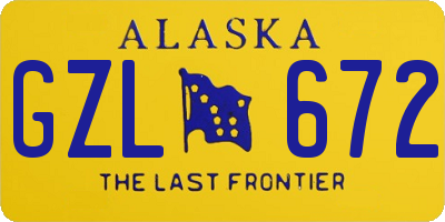 AK license plate GZL672