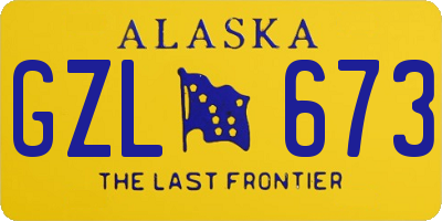 AK license plate GZL673