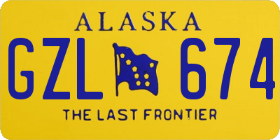 AK license plate GZL674