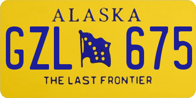 AK license plate GZL675