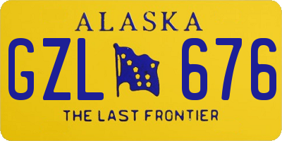 AK license plate GZL676