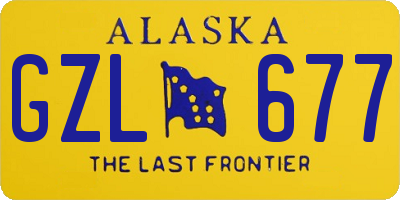 AK license plate GZL677