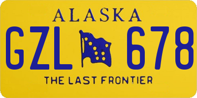 AK license plate GZL678