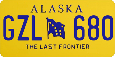 AK license plate GZL680