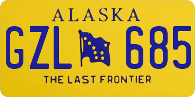 AK license plate GZL685