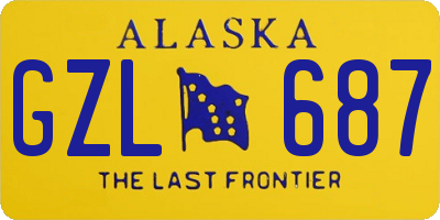 AK license plate GZL687