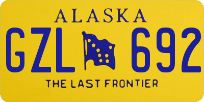 AK license plate GZL692