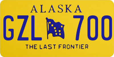 AK license plate GZL700