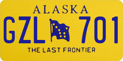 AK license plate GZL701