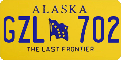 AK license plate GZL702