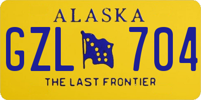 AK license plate GZL704