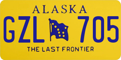 AK license plate GZL705