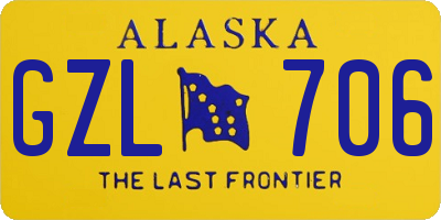 AK license plate GZL706