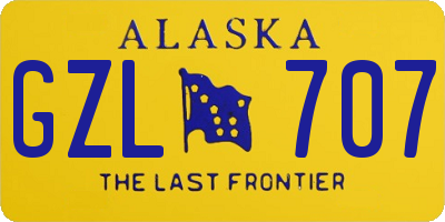 AK license plate GZL707