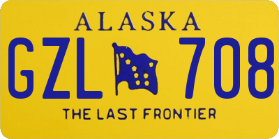 AK license plate GZL708