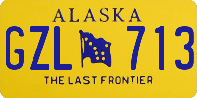 AK license plate GZL713