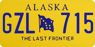 AK license plate GZL715