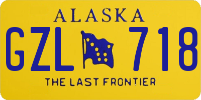 AK license plate GZL718