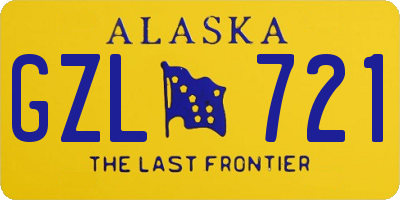 AK license plate GZL721