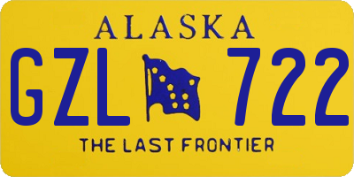 AK license plate GZL722