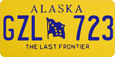 AK license plate GZL723