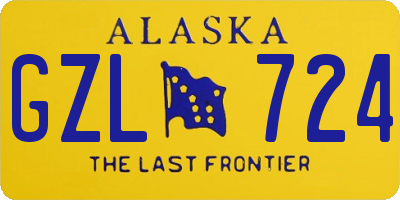 AK license plate GZL724