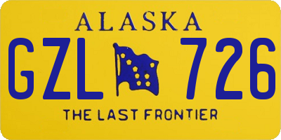 AK license plate GZL726