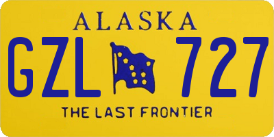 AK license plate GZL727