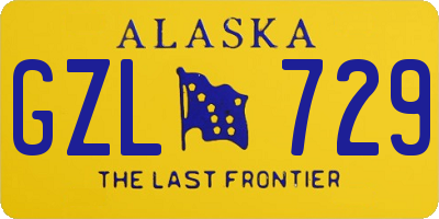 AK license plate GZL729