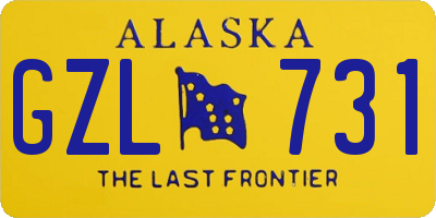 AK license plate GZL731