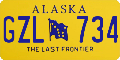 AK license plate GZL734