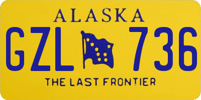 AK license plate GZL736