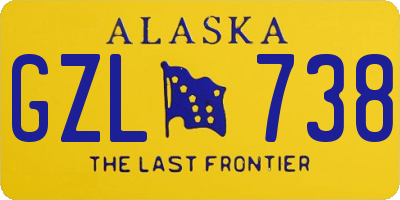 AK license plate GZL738