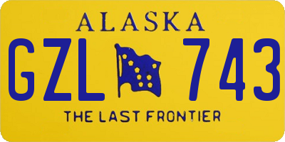 AK license plate GZL743