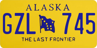 AK license plate GZL745