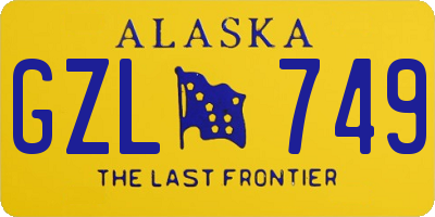 AK license plate GZL749