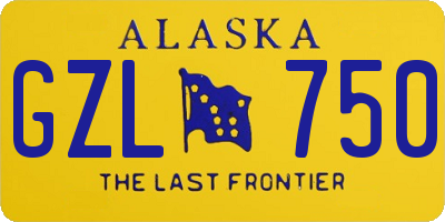 AK license plate GZL750