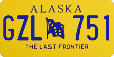 AK license plate GZL751